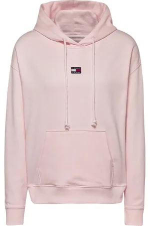 Tommy Hilfiger Sweatshirts & Hoodies, Dames, Roze, S, Katoen, Logo Rosa Katoenen T-shirt