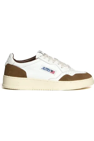 Autry Schoenen, Heren, Wit, 40 EU, Leer, Witte Sigaren Sneakers Medalist Low Stijl