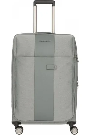 Piquadro Koffers, Dames, Grijs, ONE Size, Nylon, Uitbreidbare Nylon en PVC Trolley Tas