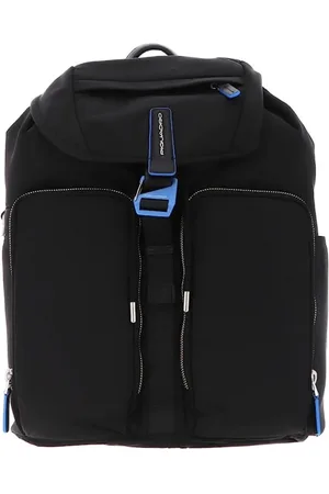 Piquadro Tassen, Heren, Zwart, ONE Size, Polyester, Laptop Rugzak van Gerecycled Stof Zwart Mannen
