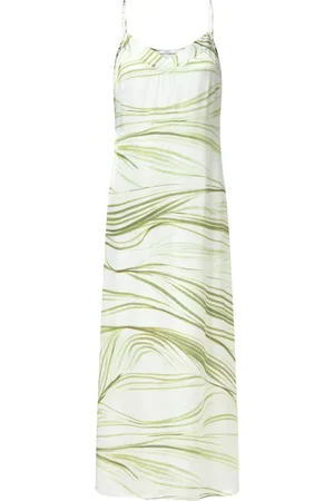 PESERICO SIGN Kleedjes, Dames, Groen, XS, Elegante Bedrukte Jurk voor Vrouwen