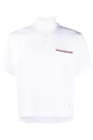 Thom Browne Tops, Heren, Wit, 2Xl, Stijlvolle T-shirts en Polos