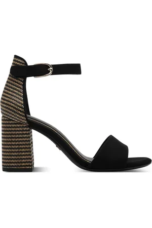 Tamaris Schoenen, Dames, Zwart, 40 EU, Zwarte Platte Sandaal Hak
