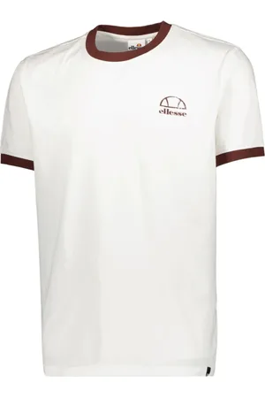 Ellesse Tops, Heren, Wit, XL, Katoen, Witte Logo T-shirt Verfrist Je Look