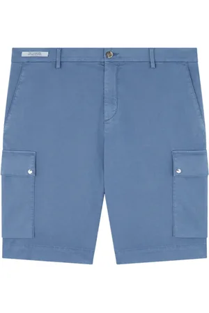 Paul & Shark Korte broeken, Heren, Blauw, 4Xl, Katoen, Katoen Chino Tencel Cargo Bermuda Shorts
