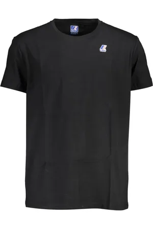 K-Way Tops, Heren, Zwart, M, Katoen, T-shirt met geprint logo