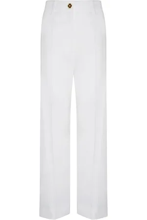 Patou Broeken, Dames, Wit, XS, Katoen, Witte iconische rechte broek
