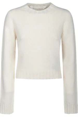 Palm Angels Truien, Dames, , XS, Wol, Ivoorwit Gebreide Trui