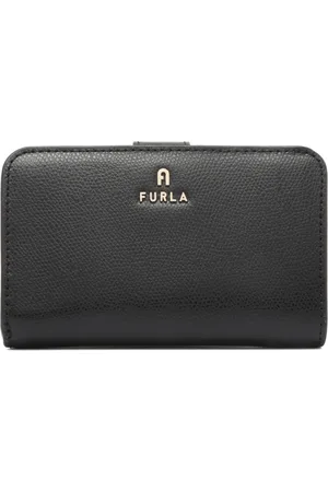 Furla Accessoires, Dames, Zwart, ONE Size, Zwarte Camelia Compacte Portemonnee