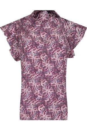 Isabel Marant Blouses & Shirts, Dames, Veelkleurig, S, Mauve Valency Top met Ruches