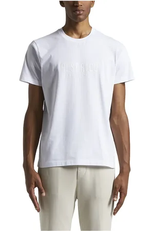 PESERICO SIGN Tops, Heren, Wit, 2Xl, Katoen, T-shirt in zacht katoenen jersey