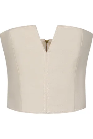 ZIMMERMANN Tops, Dames, Geel, M, Linnen, Matchmaker Bustier Top