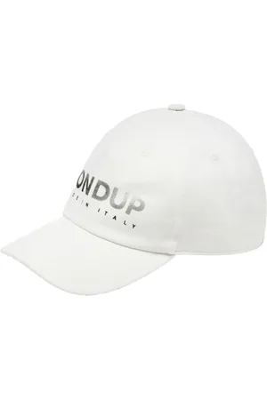 Dondup Accessoires, Heren, Wit, ONE Size, Witte Canvas Baseballpet
