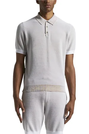 PESERICO SIGN Truien, Heren, Grijs, XL, Katoen, Puur katoenen poloshirt