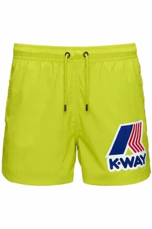 K-Way Badkleding, Heren, Groen, S, Polyester, Gele zwemshorts met elastische taille