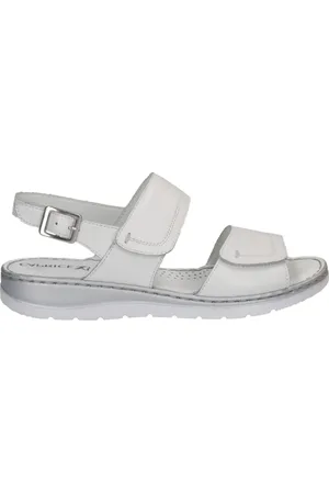 Caprice Schoenen, Dames, Wit, 37 EU, Witte Open Platte Sandalen Vrouwen