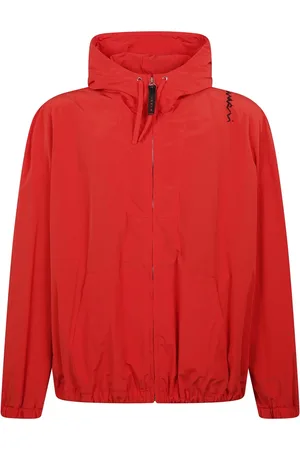 Marni Jassen, Heren, Rood, M, Rode jas met lange mouwen en geborduurd logo