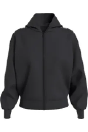 Calvin Klein Sweatshirts & Hoodies, Dames, Zwart, 2Xl, Zwarte Tape Zip Sweatshirt Met Capuchon