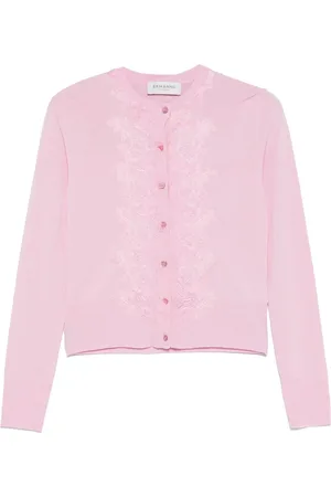 ERMANNO SCERVINO Truien, Dames, Roze, M, Roze & Paarse Gebreide Vest