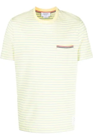 Thom Browne Tops, Heren, Geel, L, Stijlvolle T-shirts en Polos