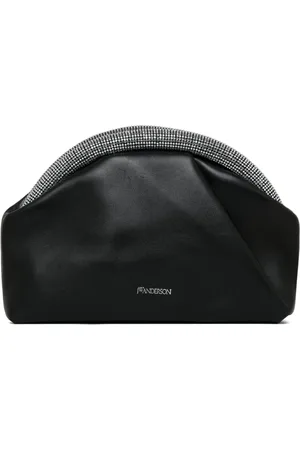 J.W.Anderson Tassen, Dames, Zwart, ONE Size, Zwarte Bumper Clutch Mini Tas