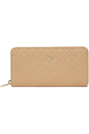Tommy Hilfiger Accessoires, Dames, Bruin, ONE Size, Monogram Portemonnee met Rits