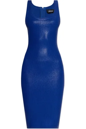 Dsquared2 Kleedjes, Dames, Blauw, 2Xs, Mouwloze jurk