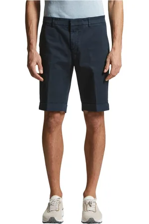 PESERICO SIGN Korte broeken, Heren, Blauw, 2Xl, Katoen, Stretch katoenen gabardine Bermuda shorts