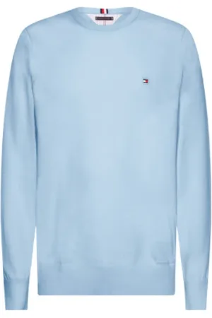 Tommy Hilfiger Sweatshirts & Hoodies, Heren, Blauw, L, Stijlvolle Sweaters Collectie