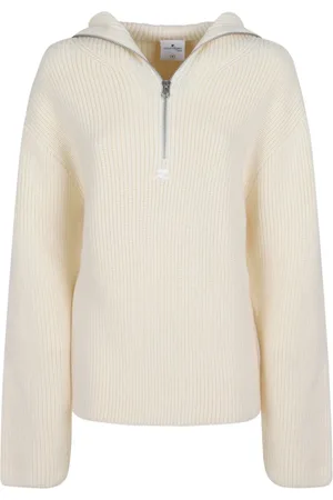 Courrèges Sweatshirts & Hoodies, Dames, , S, Wol, Lichtbeige Hoodie