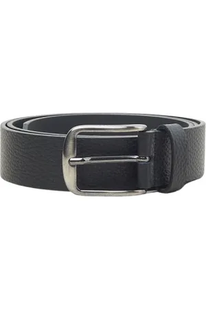 PESERICO SIGN Accessoires, Heren, Zwart, 105 CM, Leer, Echt generfd leren riem