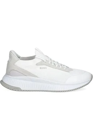 HUGO BOSS Schoenen, Heren, Wit, 40 EU, Polyester, Witte Polyester Sneakers