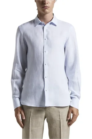 PESERICO SIGN Overhemden, Heren, Blauw, 2Xl, Linnen, Blouses & Shirts