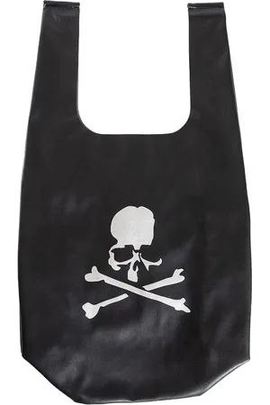 MASTERMIND Tassen, Heren, Zwart, ONE Size, Leer, Handtas met Skull Print van Kunstleer