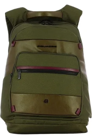 Piquadro Tassen, Dames, Groen, ONE Size, Leer, Groene Unisex Laptoptas