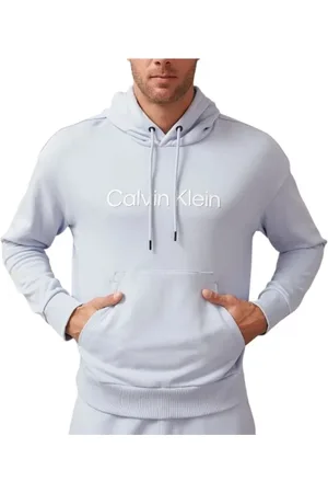 Calvin Klein Sweatshirts & Hoodies, Heren, Blauw, L, Stijlvolle Jassen Collectie