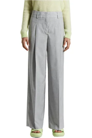 PESERICO SIGN Broeken, Dames, Grijs, L, Stretch viscose broek