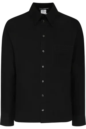 Dolce & Gabbana Overhemden, Heren, Zwart, XL, Katoen, Zwarte Katoenen Martini Shirt