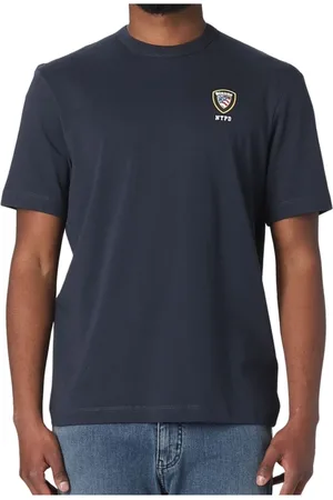 Blauer Tops, Heren, Blauw, M, Katoen, Nypd Logo Katoenen T-shirt