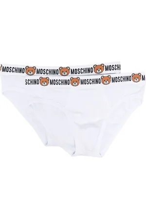 Moschino Ondergoed, Heren, Wit, L, Katoen, Witte Teddybeer Logo Tailleband Briefs