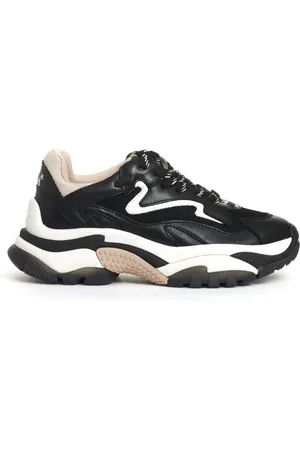 Ash Schoenen, Dames, Veelkleurig, 38 EU, Zwarte Leren Sneakers Aw 24