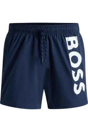 HUGO BOSS Badkleding, Heren, Blauw, M, Polyester, Verstelbare zwembroek Octopus