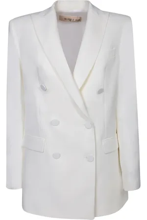 BLANCA Jassen, Dames, Wit, L, Leer, Witte Jas voor Vrouwen Aw 24
