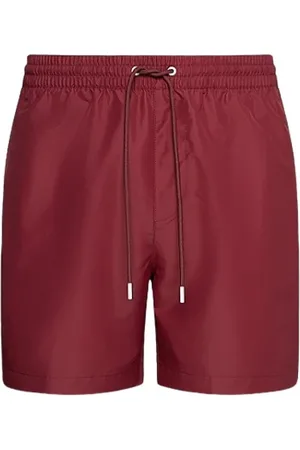 Calvin Klein Badkleding, Heren, Bruin, 2Xl, Rode zwemshorts met zijstrepen