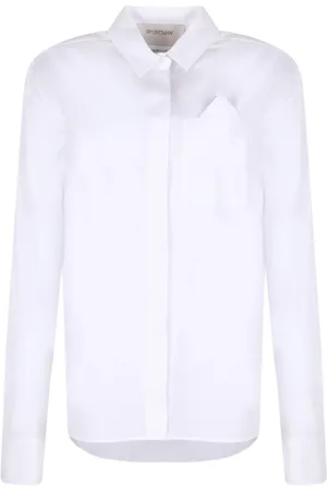Sportmax Blouses & Shirts, Dames, Wit, S, Katoen, Witte Oversized Poplin Shirt