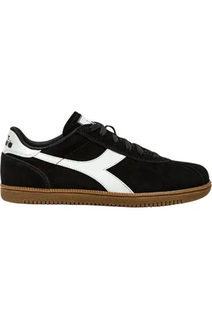 Diadora Schoenen, Heren, Zwart, 37 EU, Suède, Retro Leren Sneaker Zwart Unisex