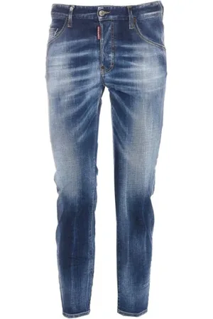 Dsquared2 Jeans, Heren, Blauw, M, Katoen, Skater Jeans met knoopsluiting aan de voorkant