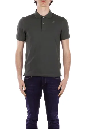 K-Way Tops, Heren, Grijs, M, Katoen, Stijlvolle Logo Polo