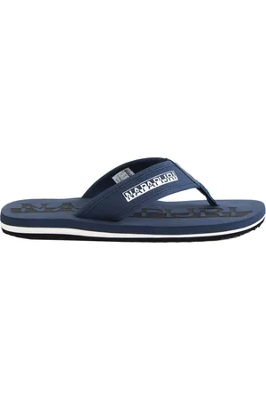 Napapijri Schoenen, Heren, Blauw, 42 EU, Katoen, Blauwe Katoenen Slippers