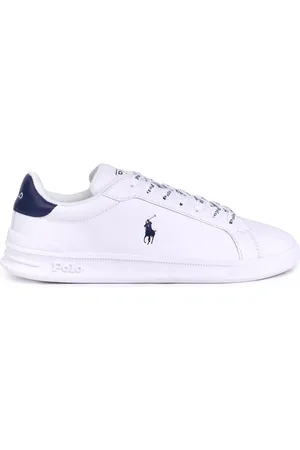 Ralph Lauren Schoenen, Heren, Wit, 40 EU, Leer, Wit Newport Navy Leren Sneakers